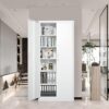 Garage Metal Storage Cabinet with 2 Lockable Doors (White) - Image 2
