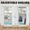 Garage Metal Storage Cabinet with 2 Lockable Doors (White) - Image 4