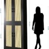 Black Rattan Kitchen Pantry Cabinet, 71" Tall Kitchen Pantry Storage Cabinet with Doors, Boho Kitchen Pantry Hutch with Storage for Kitchen, Dining Room - Image 2