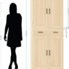 Oak Pantry Cabinet, 71" Tall Kitchen Pantry Storage Cabinet with Doors and Drawer, Freestanding Kitchen Hutch Cabinet for Kitchen, Dining Room, Hallway - Image 2