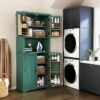 72" Kitchen Pantry Storage Cabinet, Freestanding Larder Cupboard, Kitchen Hutch Cabinet with Microwave Stand,Utility Pantry with Doors and Shelves for Dining Room, Living Room - Image 4