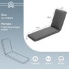 Set of 2 Patio Chaise Lounger Cushions, 72 x 21 x 3 Inches, Olefin Fabric Slipcovers with Sponge Foam (Cushions Only) - Image 3