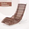 Outdoor Chaise Lounge Chair - Set of 2 Acacia Wood Outdoor Lounger - Image 3