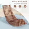 Outdoor Chaise Lounge Chair - Set of 2 Acacia Wood Outdoor Lounger - Image 4