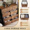 9-Drawer Dresser, Fabric Storage Tower for Bedroom, Hallway, Entryway, Closet, Tall Chest Organizer Unit with Fabric Bins - Image 3
