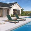 Outdoor Rattan Lounge Chair 2 Piece, Aluminum Patio Chaise Lounge with Adjustment Backrest - Image 3
