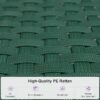 Outdoor Rattan Lounge Chair 2 Piece, Aluminum Patio Chaise Lounge with Adjustment Backrest - Image 4