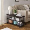Sturdy Bamboo Shoe Rack Bench, 3-Tier Shoe Organizer, Storage Shelf for Entryway Hallway Bathroom Living Room (Dark Brown) - Image 4