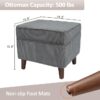 Storage Ottoman with Adjustable Lid, Soft Step Stool, Footrest and Seat - Image 3