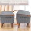 Storage Ottoman with Adjustable Lid, Soft Step Stool, Footrest and Seat - Image 4
