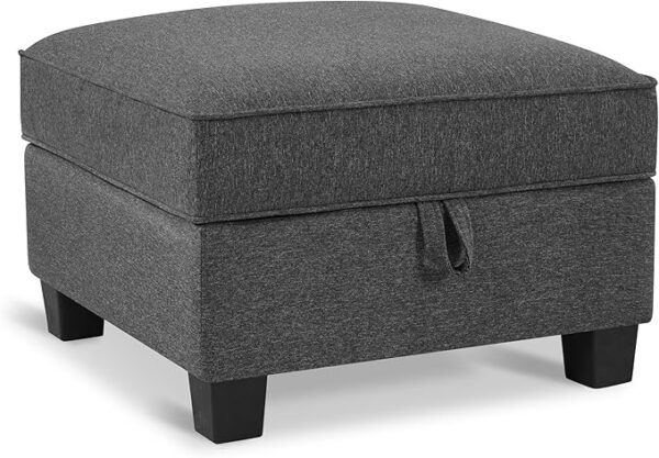 Modular Sectional Sofa Storage Ottoman Module for Convertible Couch Square Seat Foot Stool