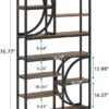 Tribesigns Bookshelf, Industrial 8-Tier Etagere Bookcases, 77-Inch Tall Book Shelf Open Display Shelves - Image 2