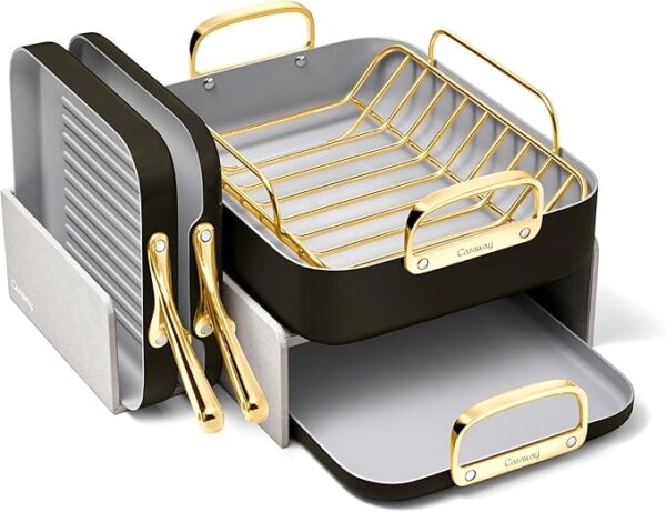 Caraway Square Cookware Set - Square Pans Set - Perfect for Griddling