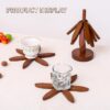 Wooden Tree Trivets for Hot Dishes Tree Shape Trivet Set of 4 for Hot Pot Pans - Image 2