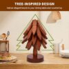Wooden Tree Trivets for Hot Dishes Tree Shape Trivet Set of 4 for Hot Pot Pans - Image 3