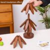 Wooden Tree Trivets for Hot Dishes Tree Shape Trivet Set of 4 for Hot Pot Pans - Image 4