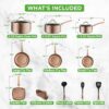 20 Piece Professional Home Kitchen Cookware and Bakeware, Pots and Pans Set Non Stick Kitchenware - Image 3