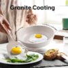 20Pcs Cookware Sets, Nonstick Pots and Pans Set, Granite Induction Cookware, Non Stick Kitchen Cooking Set, Grayish White Grill Pan Set, PFOS PFOA Free - Image 4