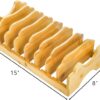 Bamboo Pot Lid Organizer, Pot Lid Holder Organizer Kitchen Countertop Carbinet Storage Rack with 7 Adjustable Dividers for Pot Lids, Pans, Cutting Boards, Baking Sheets, Dinner Plates - Image 2