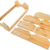 Bamboo Pot Lid Organizer, Pot Lid Holder Organizer Kitchen Countertop Carbinet Storage Rack with 7 Adjustable Dividers for Pot Lids, Pans, Cutting Boards, Baking Sheets, Dinner Plates - Image 4