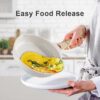 Nonstick Granite Frying Pan Skillet, Non Stick Omelette Fry Pans, Omelet Egg Pan, Stone Cookware Chef's Pan, Induction Compatible, PFOA Free (Beige, 3 Pcs) - Image 4