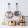Country Kitchen Cookware Sets - 10 Pc. Pots and Pans Set, Tri-Ply Stainless Steel Mirror Polish Finish, Induction Compatible, Nonstick Coated Frying Pans (Rose Gold) - Image 2