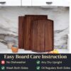 Walnut Cutting Board 17x12 Inches - Reversible Wood Cutting Board with Juice Groove - Image 3