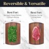 Walnut Cutting Board 17x12 Inches - Reversible Wood Cutting Board with Juice Groove - Image 4