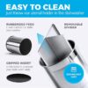 Cooler Kitchen Rotating Extra Large Stainless Steel Utensil Holder Caddy with Sturdy No-Tip Weighted Base - Image 4