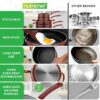 17pcs Brown Stackable Pots and Pans Set, Nonstick Induction Cookware, Space Saving Cookware, Easy Clean - Image 3