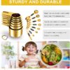 Gold Measuring Cups and Spoons Set of 15, 18/8 Stainless Steel - Image 4