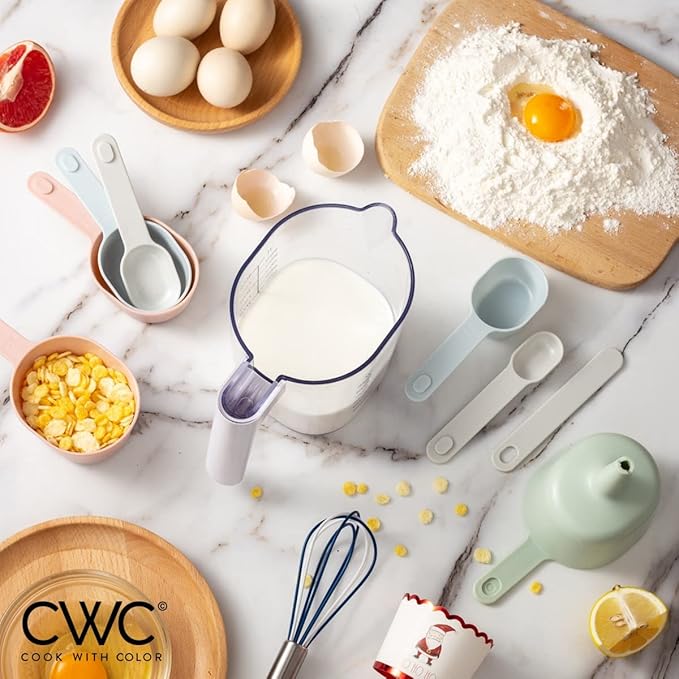 Measuring Cup Set - 9 PC. Nesting Stackable Liquid Measure Cup - Image 3