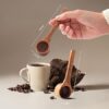 Wood Coffee Scoop 4PCS Wooden Measuring Scoops Wood Scoops for Jars Small Wood Spoon for Canisters Coffee Scoops - Image 2