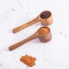 Wood Coffee Scoop 4PCS Wooden Measuring Scoops Wood Scoops for Jars Small Wood Spoon for Canisters Coffee Scoops - Image 4