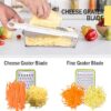 Cheese Grater with Container,5 In 1 Mandoline Slicer for Kitchen,Multi Purpose Vegetable Slicer, Easy to Clean Potato Slicer,Cheese Shredder,Julienne Slicer and Peeler - Image 3
