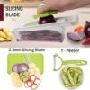 Cheese Grater with Container,5 In 1 Mandoline Slicer for Kitchen,Multi Purpose Vegetable Slicer, Easy to Clean Potato Slicer,Cheese Shredder,Julienne Slicer and Peeler - Image 4