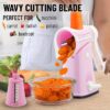 Rotary Cheese Grater 5 Blade Cheese Shredder - Manual Hand Crank Cheese Grater - Image 4