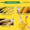 Corn Cob Stripper, Corn Peeler from Corn on the Cob, Quick Corn Kernel Cutter Tool, with Bowl & Safety Handle [Yellow] - Image 2