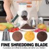 Cheese Grater Cheese Shredder with 3 Interchangeable Blades, Rotary Cheese Grater Manual Vegetable Slicer with Non-slip Suction Base Peanut Nuts Grinder Vegetable Shredder White - Image 4
