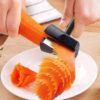 Vegetable Curler, Carrot Curler and Peeler, Spiral Shred Carving Slicer, Kitchen Creative Cut Flower, Multifunctional Kitchen Gadgets, Root Vegetables Fruits Slicer Sharpener Garnishing(2PC) - Image 2