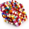 6 Pack Felt Ball Coasters, 4" Square Colorful Coasters for Drinks, Funny Dot Handmade Wool Felt Mat Pads for Cups, Mugs, Coffee Table, Home, Office, Chrismas - Image 3