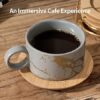 6 Ounce Porcelain Stackable Espresso Cups with Saucers and Metal Stand Set of 4, Ceramic Cappuccino Cups Set for Specialty Coffee Drinks, Latte, Cafe Mocha and Tea, Gray - Image 3