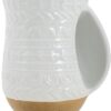 Elanze Designs Cup of Cozy Nordic Knit 14 ounce Ceramic Stoneware Handwarmer Coffee Mug, Raw Clay - Image 2