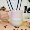 20 OZ Large Coffee Mugs, Ceramic Coffee Mug Big Tea Cups with a Large Handle for Office and Home(20 OZ Pink) - Image 3