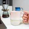 20 OZ Large Coffee Mugs, Ceramic Coffee Mug Big Tea Cups with a Large Handle for Office and Home(20 OZ Pink) - Image 4