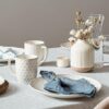 Coffee Mugs 12 oz, Ceramic Mug Set, Embossment Cups 3.4 inch, Set of 4, Arctic White - Image 3
