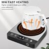 Coffee Warmer for Desk with Mug, 50W Electric Coffee Mug Warmer with Auto Shut Off & Temperature Settings - Image 2