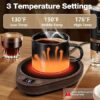 Coffee Mug Warmer, Electric Large Candle Warmer Plate with 4H Auto Shut Off, 3-Temp Settings Coffee Cup Warmer - Image 2