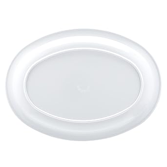 Oval Platter Narrow Rim, 6 Piece Set, 13 in x 9.75 in, White - Image 4