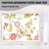Decorative Serving Tray with Handles, White Lacquered Coffee Table Tray for Ottoman, Rectangle Waterproof Platters for Centerpieces - Image 4